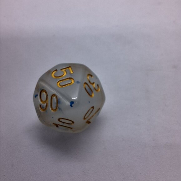 7 Piece Dice‎ Set Blue Spotted Clear Tabletop Counter D&D, RPG, MTG - Picture 6 of 8